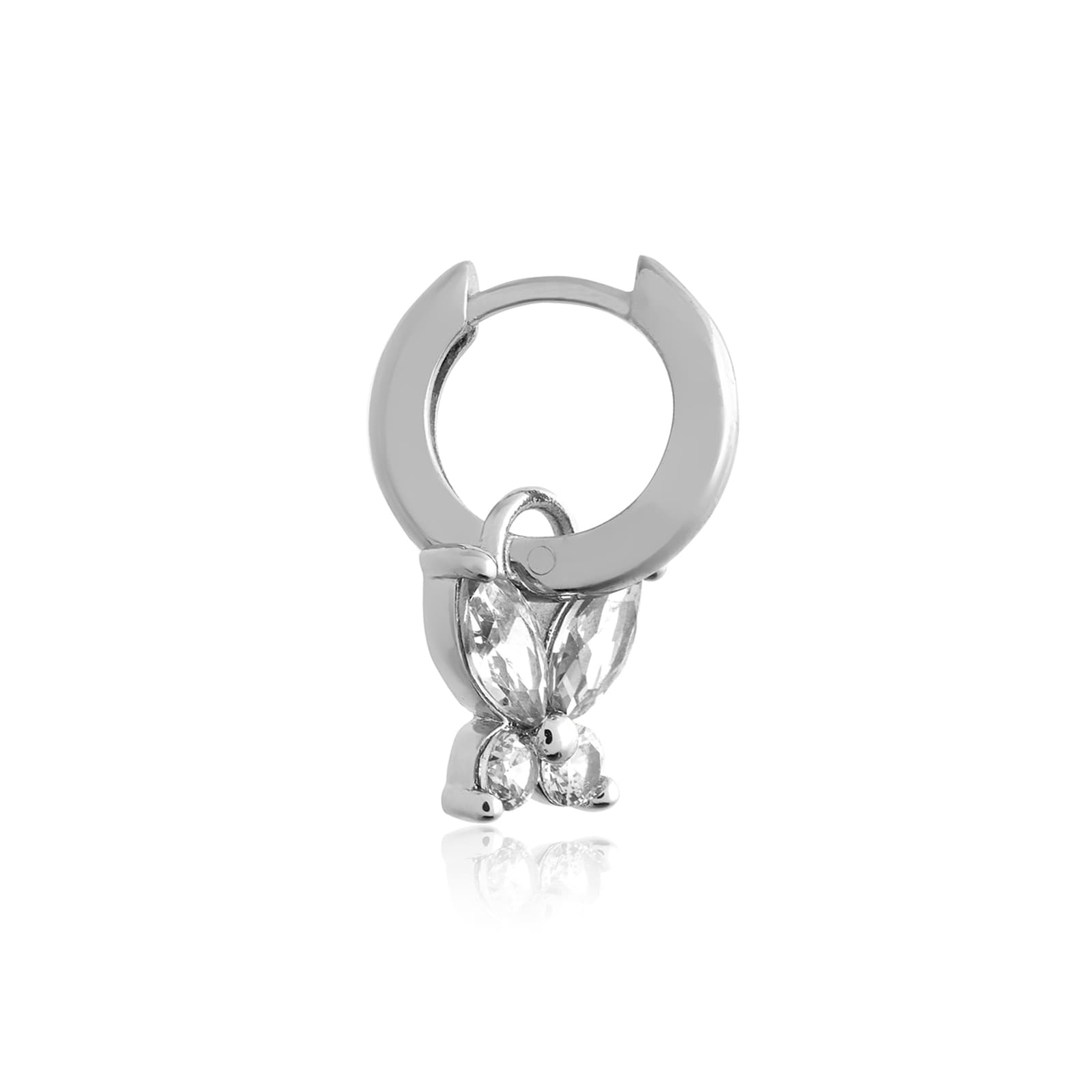 Olivia Burton Silver Coloured Sparkle Butterfly Marquise Earrings