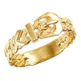 Hallmark 9ct Yellow Gold Buckle Ring
