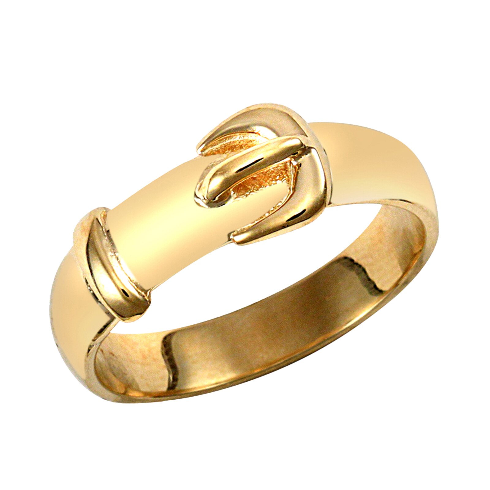 Hallmark 9ct Yellow Gold Buckle Ring