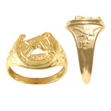 Hallmark 9ct Yellow Gold Horse Shoe Ring