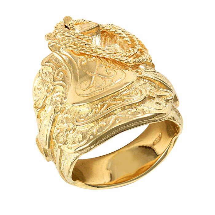 Hallmark 9ct Yellow Gold Saddle Ring