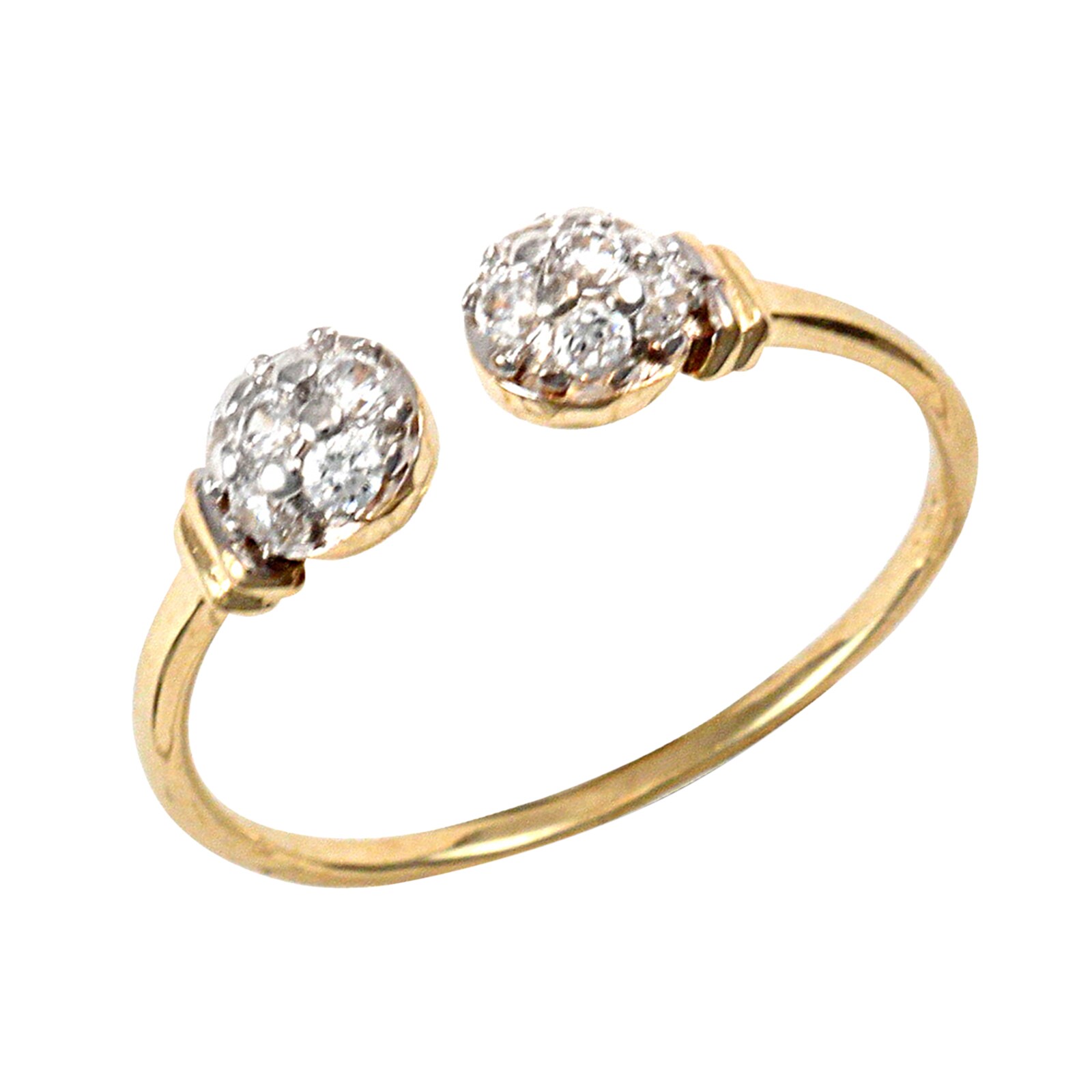 Hallmark 9ct Yellow Gold Cubic Zirconia Torque Ring