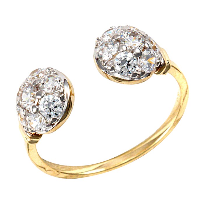 Hallmark 9ct Yellow Gold Cubic Zirconia Torque Ring