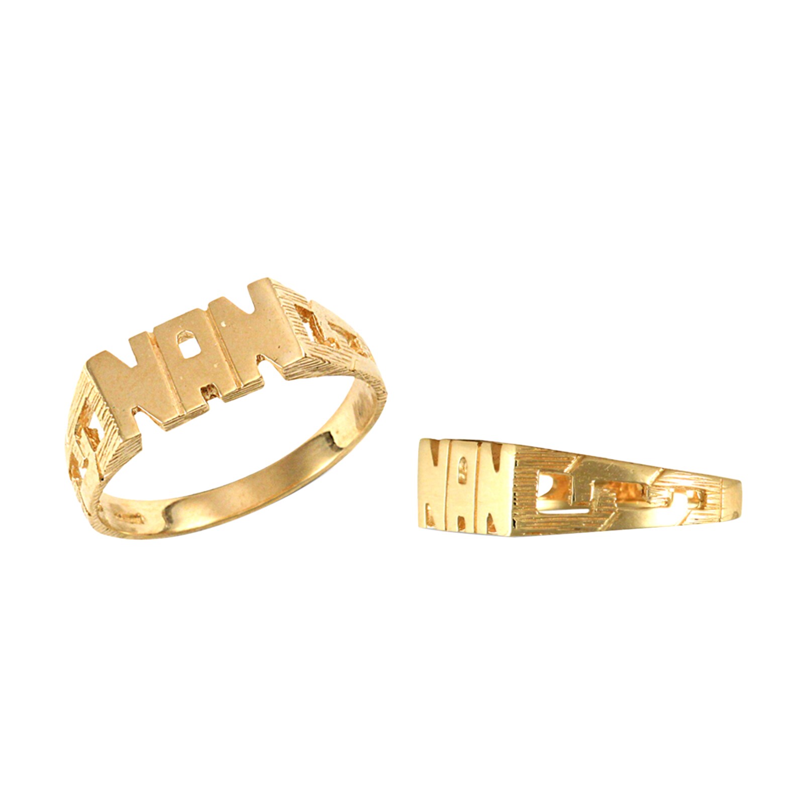 Hallmark 9ct Yellow Gold Nan ID Ring