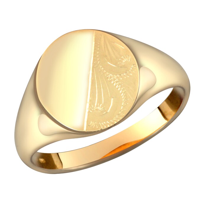 Hallmark 9ct Yellow Gold Signet Ring