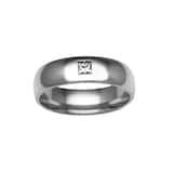 Hallmark Platinum 5mm Diamond 0.05ct Rubover Set Wedding Ring
