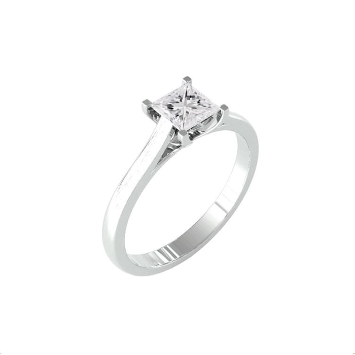 By Request 9ct White Gold 0.33cttw Princess Cut Diamond Ring - Ring Size S.5