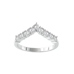 37893026 - 9ct White Gold 0.45cttw Brilliant Cut Diamond Wishbone Ring