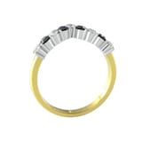 By Request 9ct Yellow Gold 0.25cttw Sapphire and Diamond Wishbone Ring - Ring Size D.5