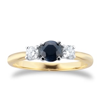 By Request 18ct Yellow and White Gold 3 Stone Sapphire and Diamond Ring By Request 18ct Yellow and White Gold 3 Stone Sapphire and Diamond Ring