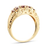 By Request 9ct Yellow Gold Victorian Style 5 Stone Garnet Rings