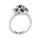 By Request 9ct White Gold Sapphire & Diamond 0.24cttw Target Ring - Ring Size I
