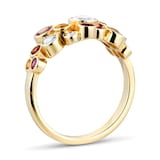 By Request 9ct Yellow Gold Multi Stone Bubble Ring - Ring Size D.5