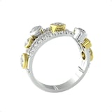 By Request 18ct Yellow & White Gold Diamond 1.81ct Diamond Bubble Ring - Ring Size H