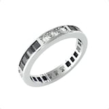 By Request 18ct White Gold Sapphire & Diamond Full Eternity Ring - Ring Size Q