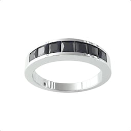 37893085 - 9ct White Gold 7 Stone Sapphire Channel Set Half Eternity Ring
