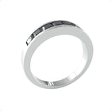 By Request 9ct White Gold 7 Stone Sapphire Channel Set Half Eternity Ring - Ring Size T.5