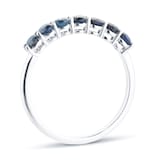 By Request 9ct White Gold 7 Stone Sapphire Half Eternity Ring