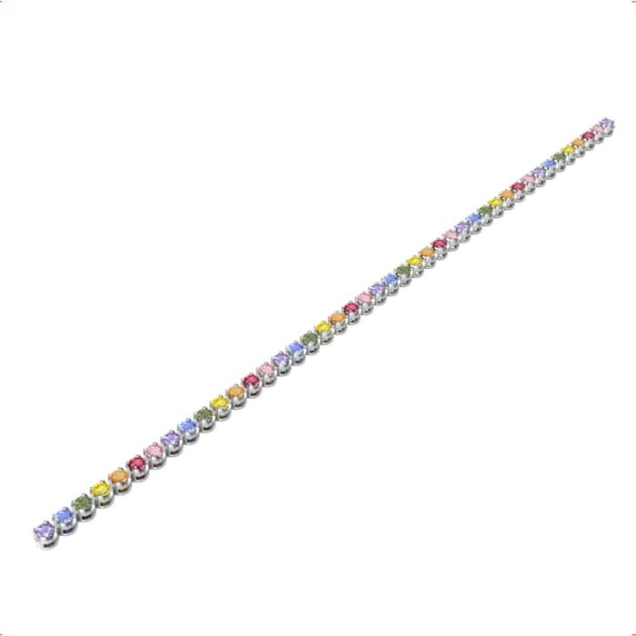 By Request 18ct White Gold Rainbow Sapphire Bracelet