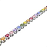 By Request 18ct White Gold Rainbow Sapphire Bracelet