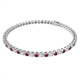 By Request 9ct White Gold Ruby & Diamond 2.38cttw Line Bracelet