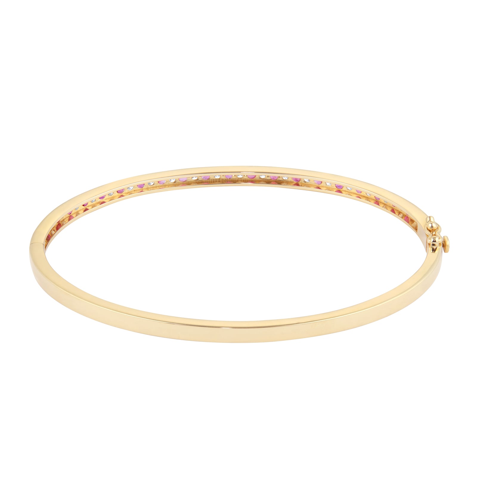 By Request 9ct Yellow Gold Ruby and Diamond 0.55cttw Bangle