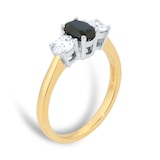 By Request 18ct Yellow And White Gold 3 Stone Sapphire & Diamond Ring