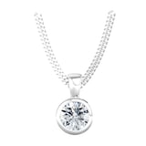 By Request 9ct White Gold 0.60ct Diamond Solitaire Pendant & Chain