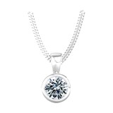 By Request 18ct White Gold 0.75ct Diamond Solitaire Pendant & Chain