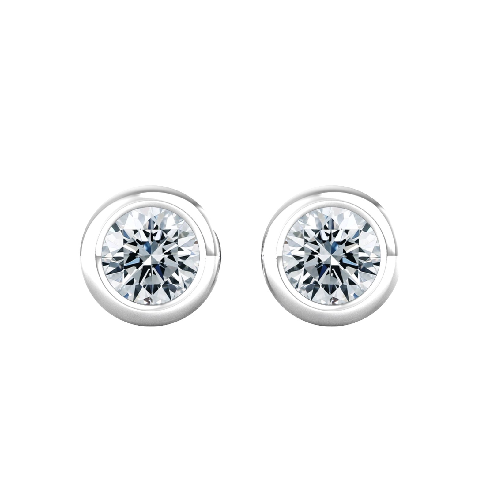 By Request 9ct White Gold 0.25ct Diamond Stud Earrings