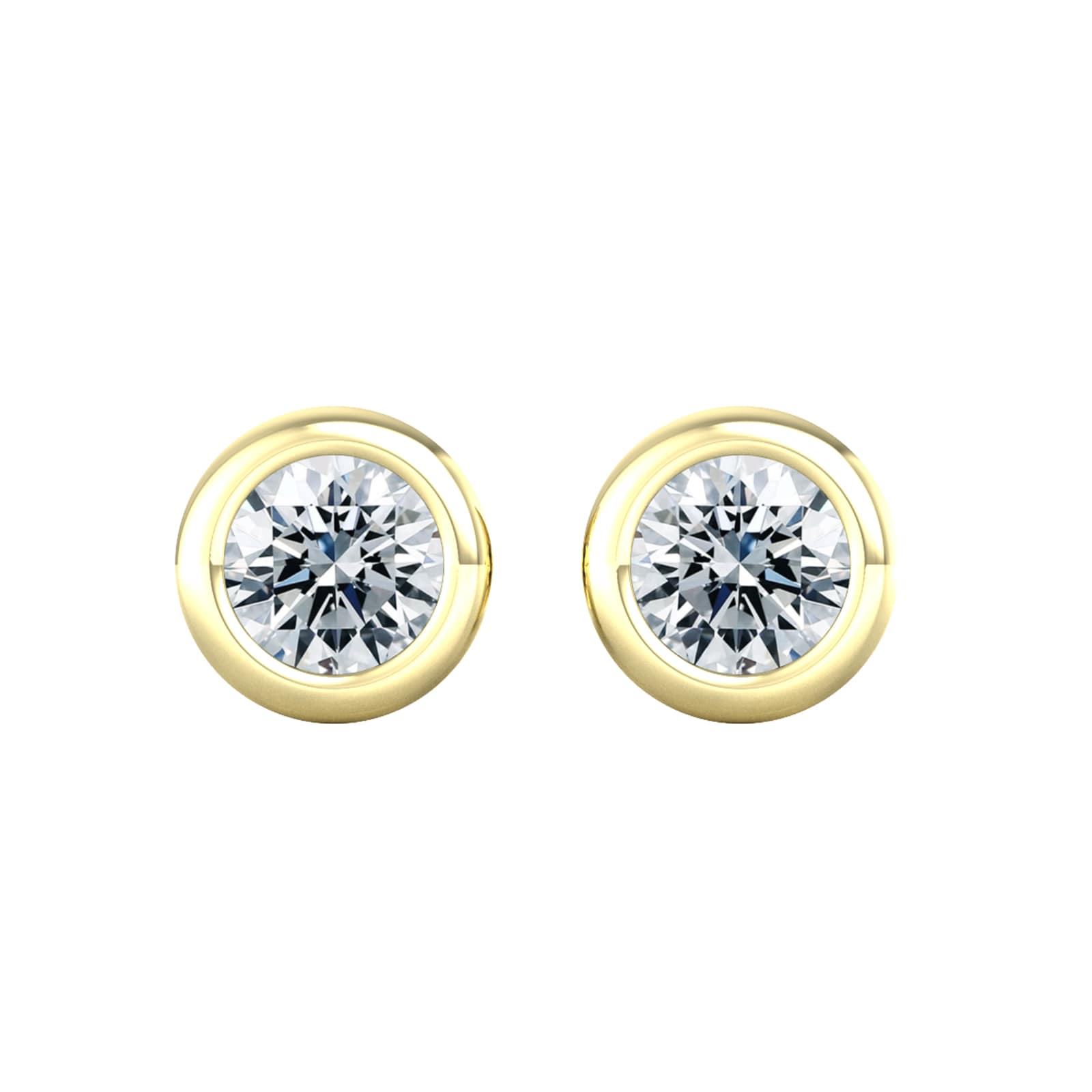 By Request 9ct Yellow Gold 0.25ct Diamond Stud Earrings