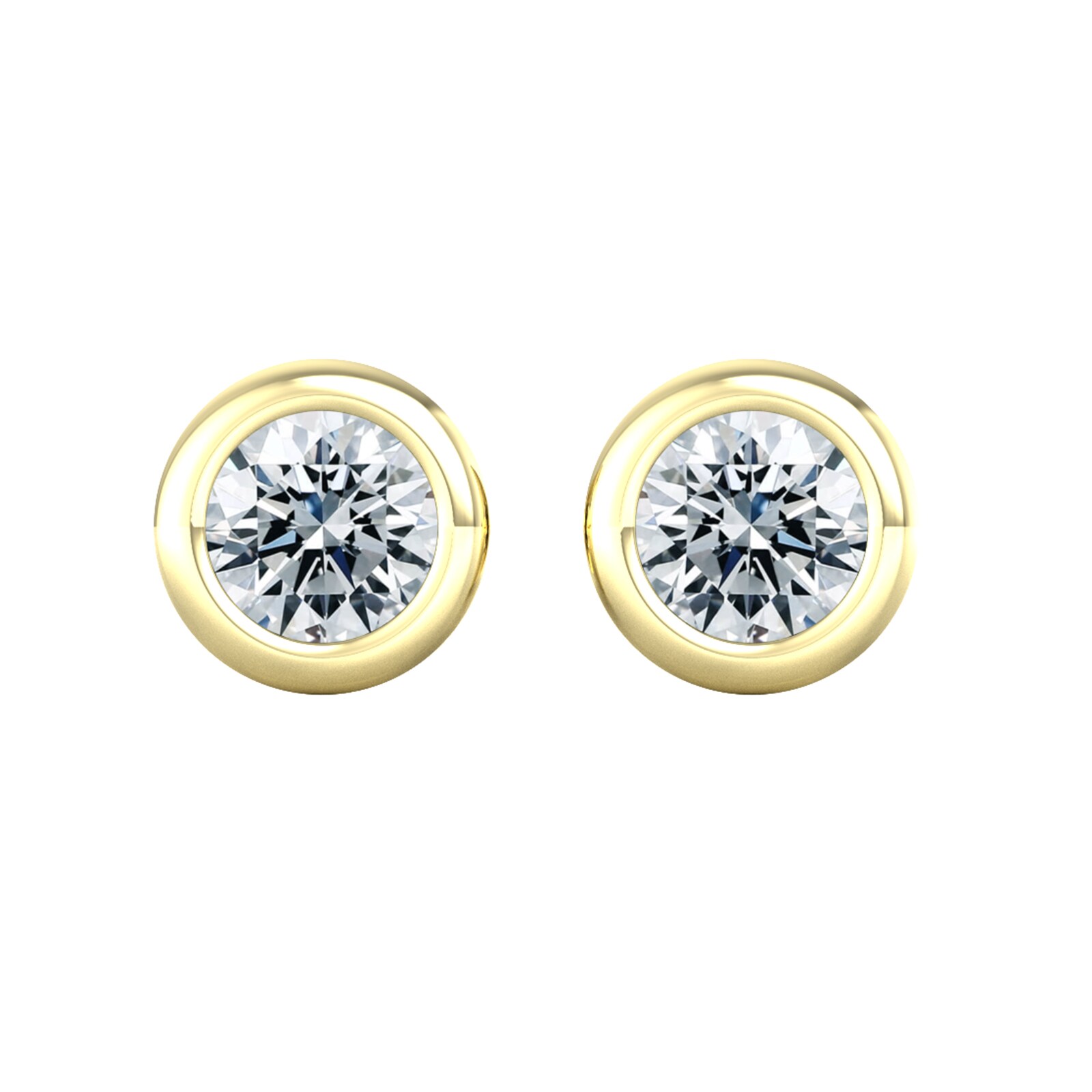 By Request 9ct Yellow Gold 0.33ct Diamond Stud Earrings