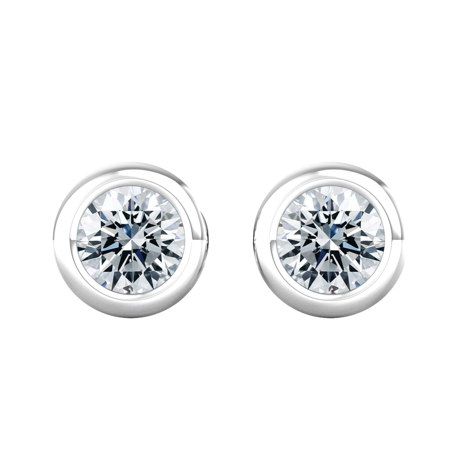 By Request 9ct White Gold 0.40ct Diamond Stud Earrings