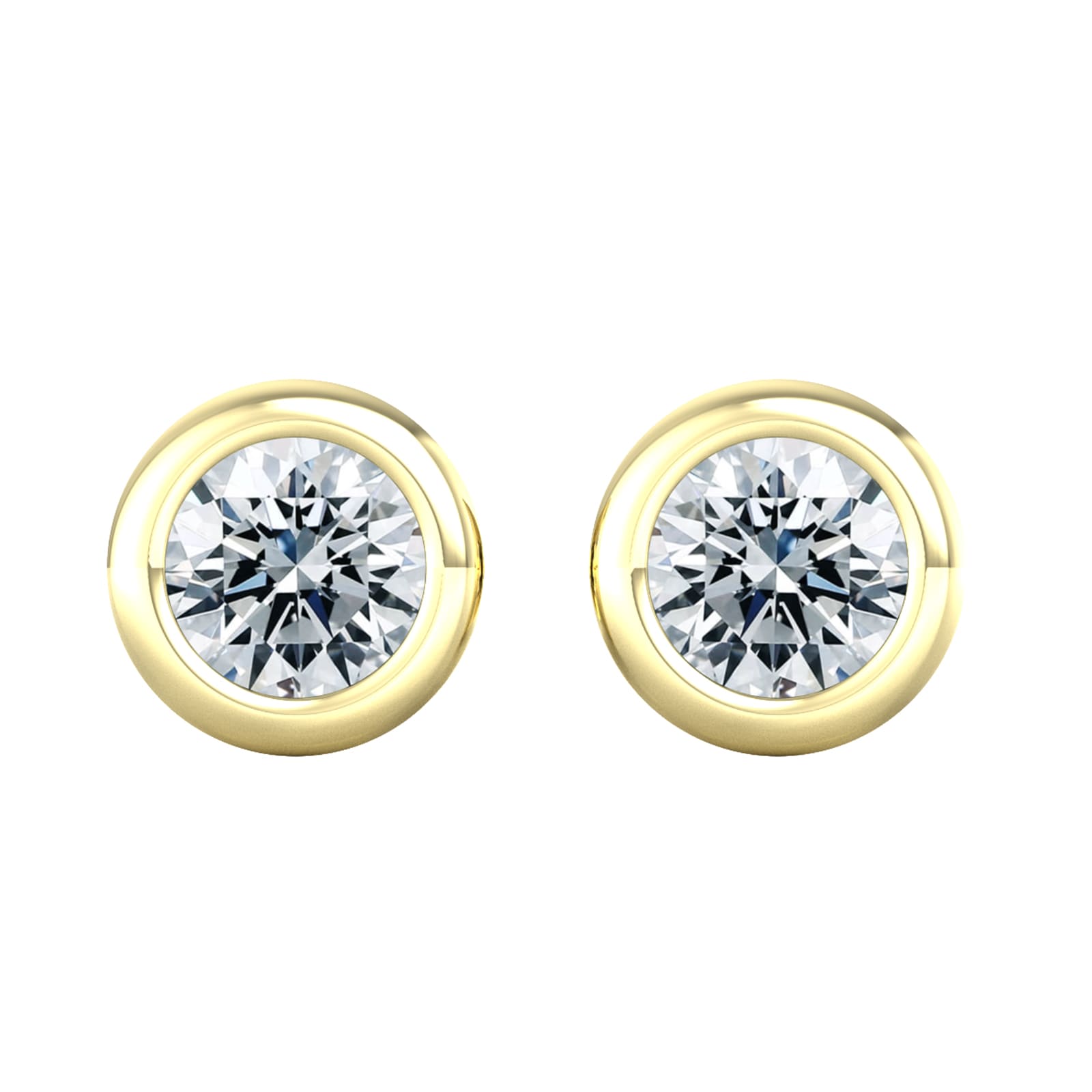 9ct Yellow Gold 0.40ct Diamond Stud Earrings