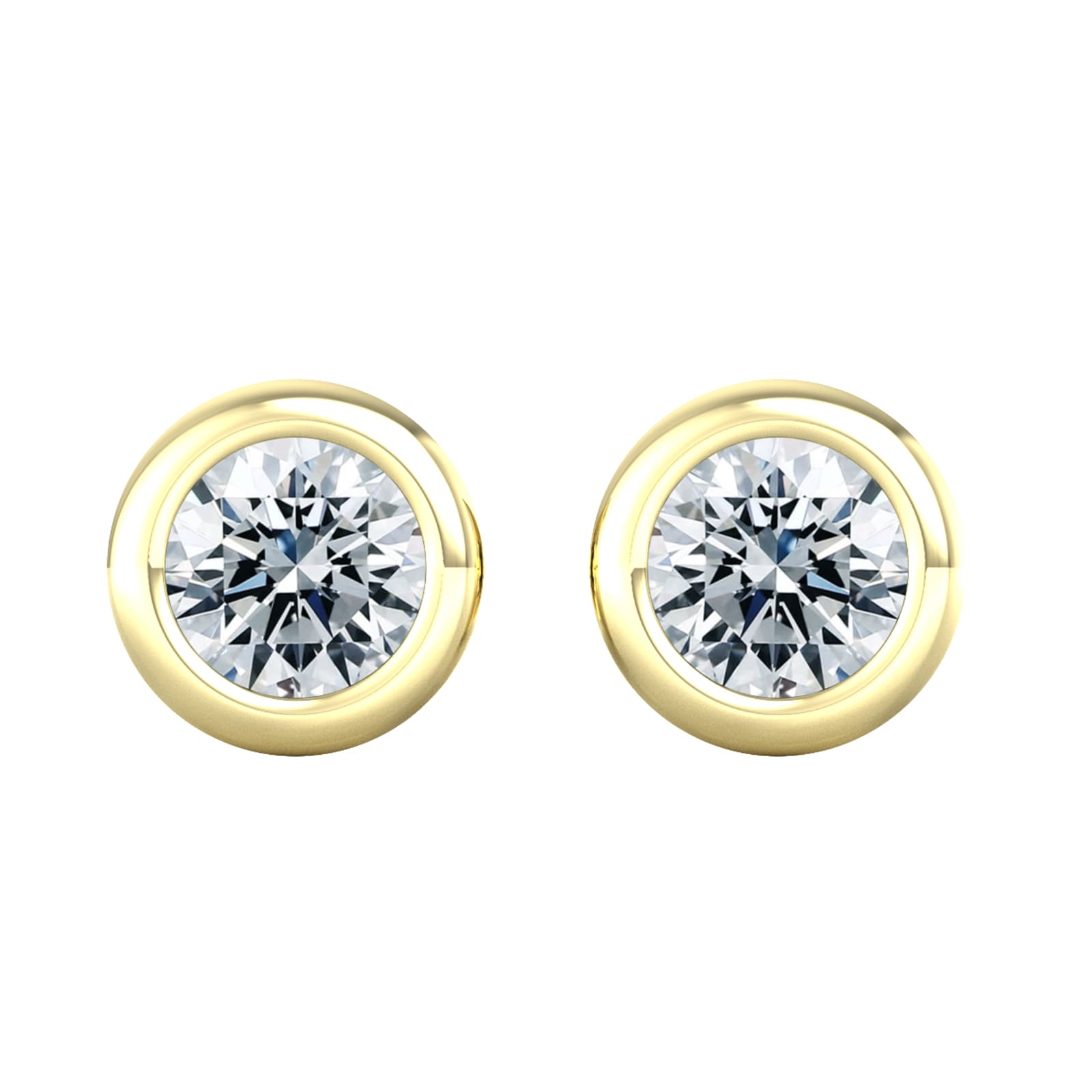 By Request 9ct Yellow Gold 0.40ct Diamond Stud Earrings