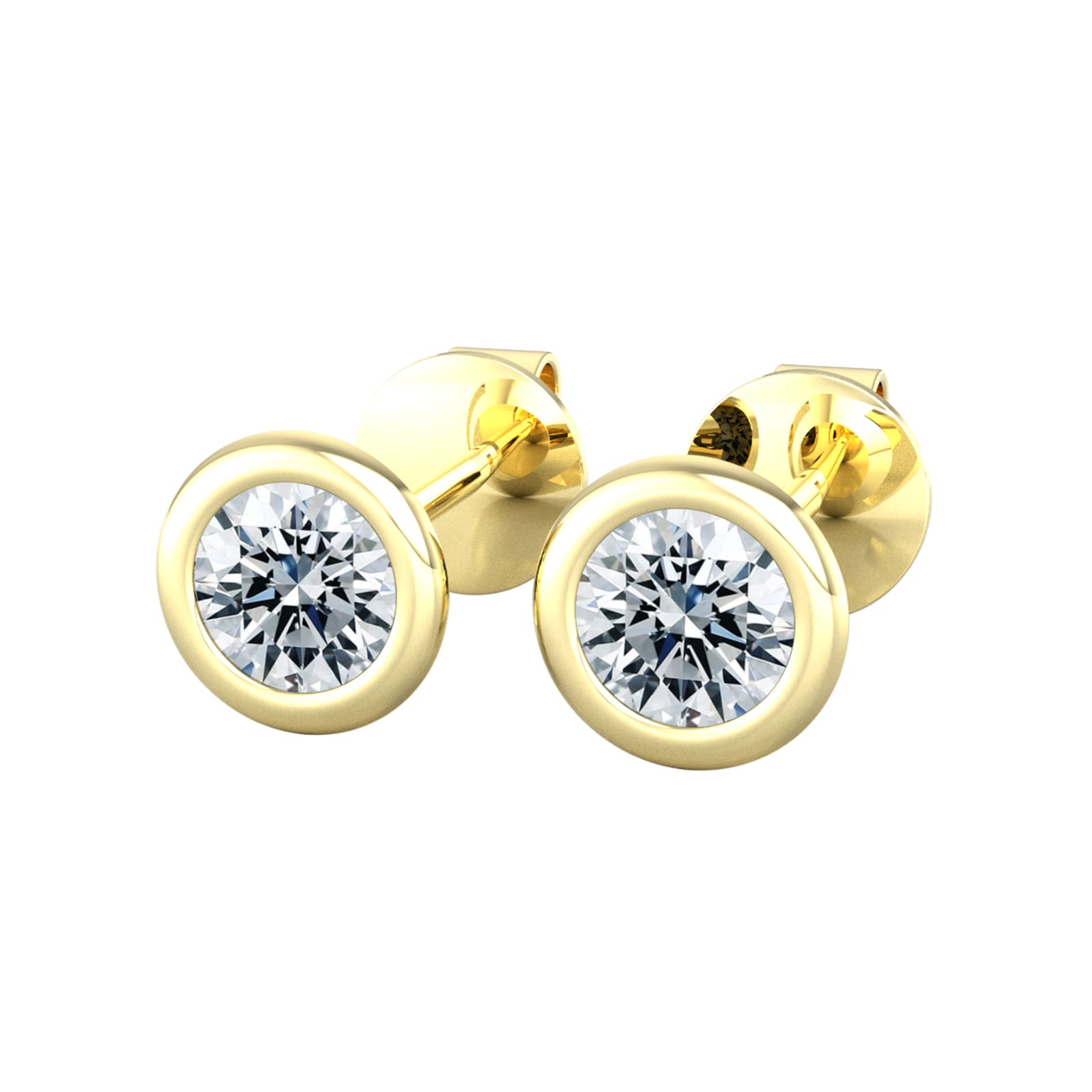 By Request 9ct Yellow Gold 0.50ct Diamond Stud Earrings