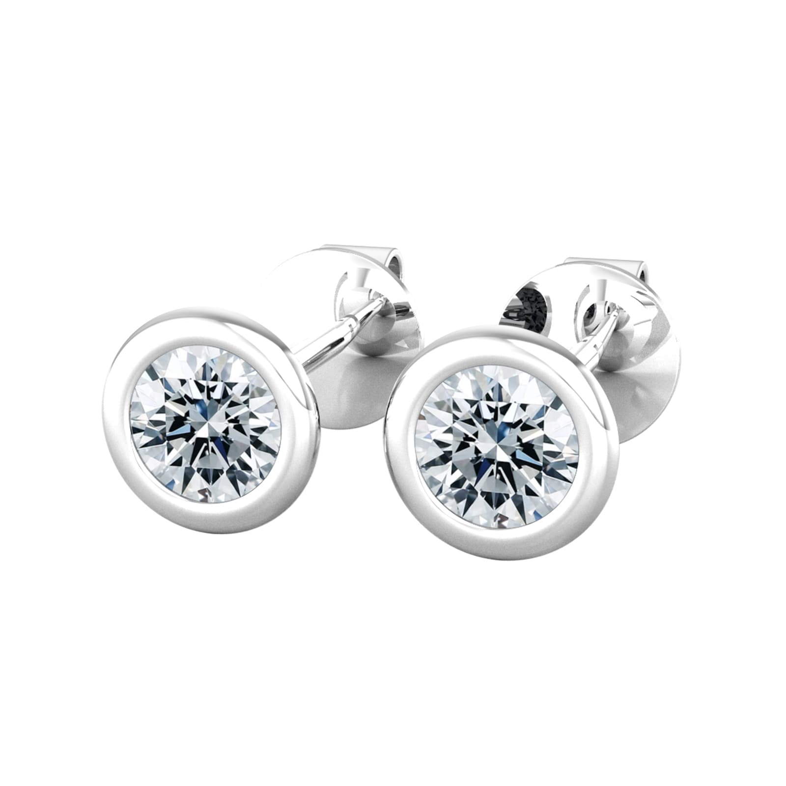 By Request 18ct White Gold 0.50ct Diamond Stud Earrings