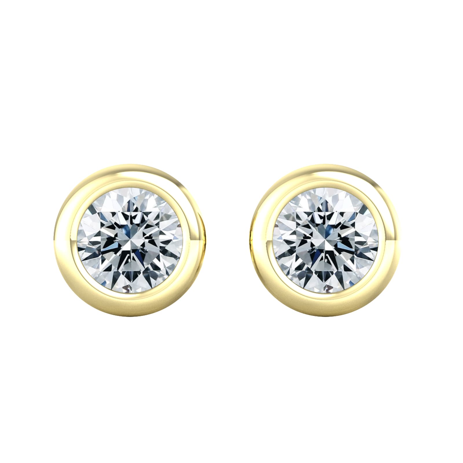 By Request 18ct Yellow Gold 0.50ct Diamond Stud Earrings