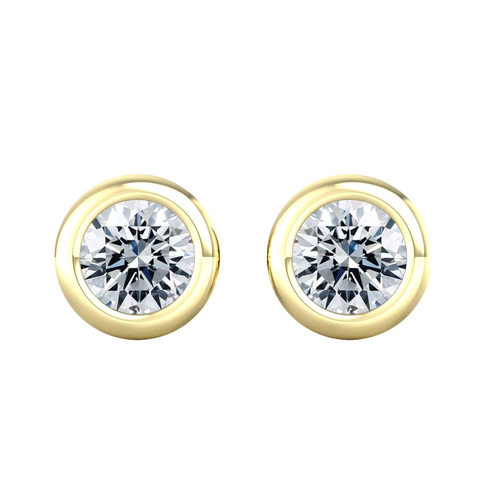 9ct Yellow Gold 0.60ct Diamond Stud Earrings