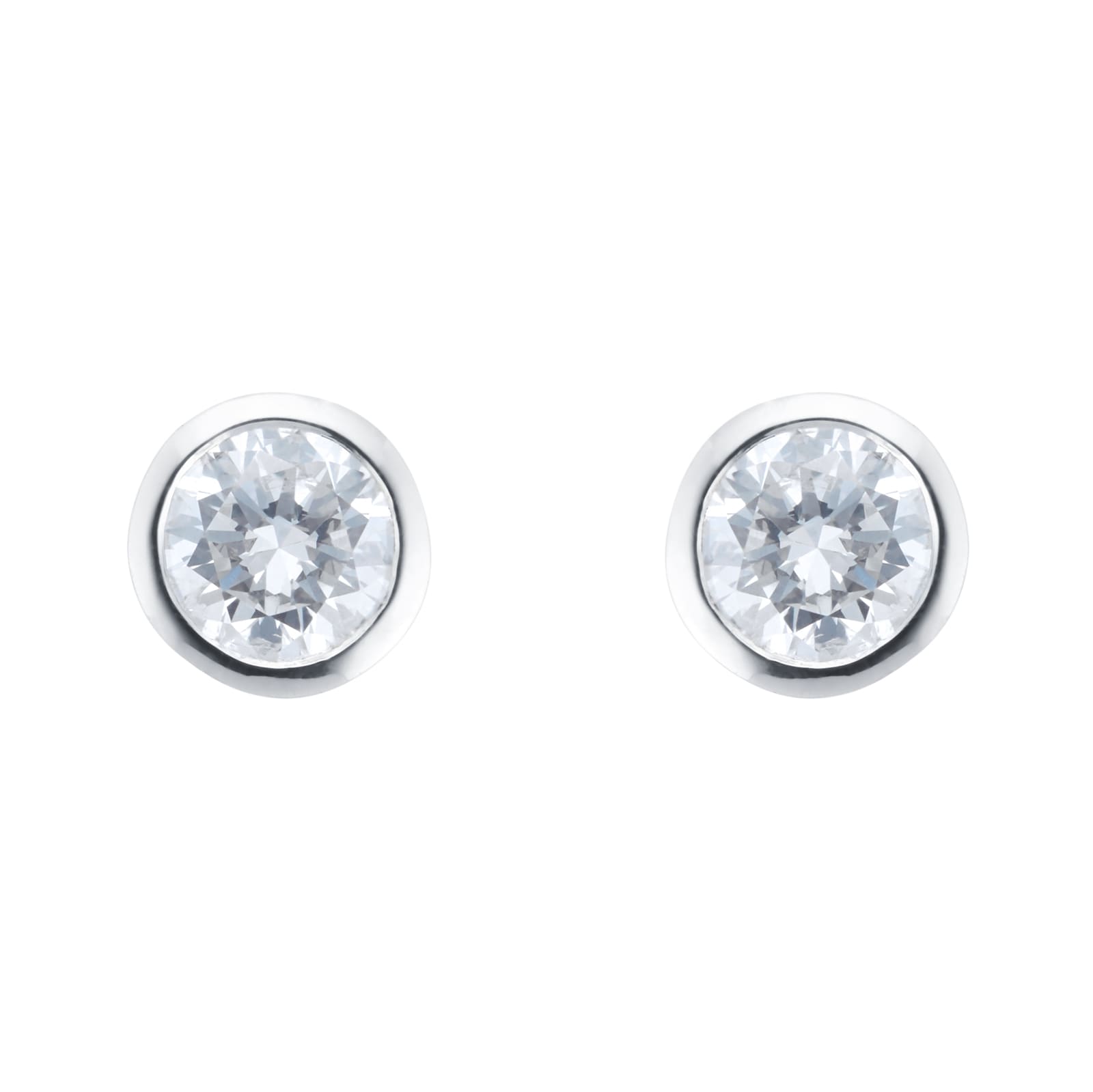 By Request 18ct White Gold 0.60ct Diamond Stud Earrings