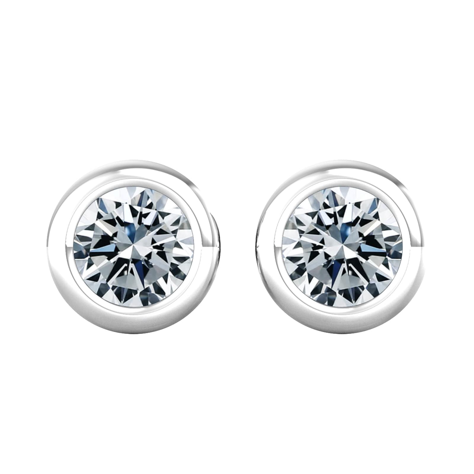 By Request 18ct White Gold 0.75ct Diamond Stud Earrings
