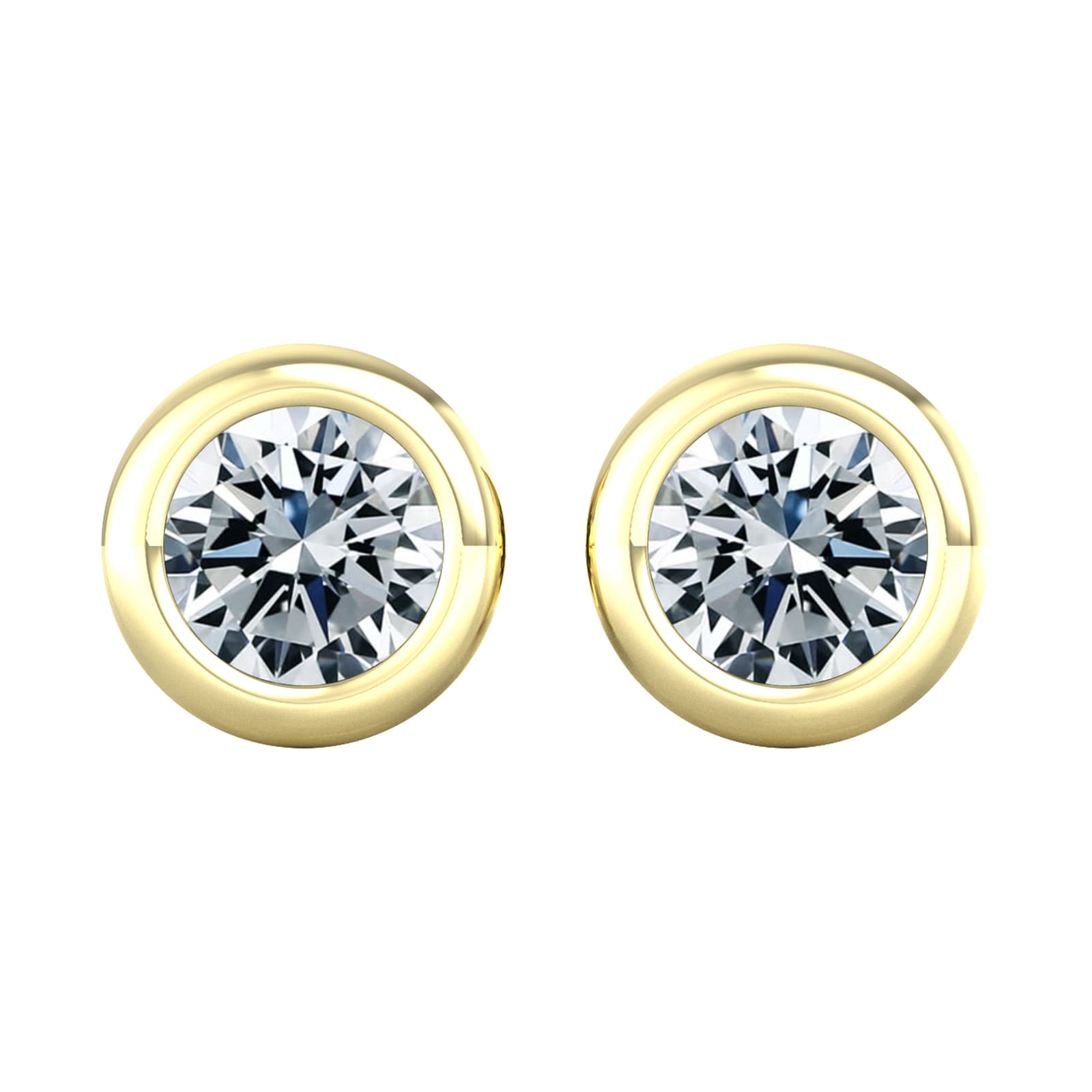 By Request 18ct Yellow Gold 0.80ct Diamond Stud Earrings