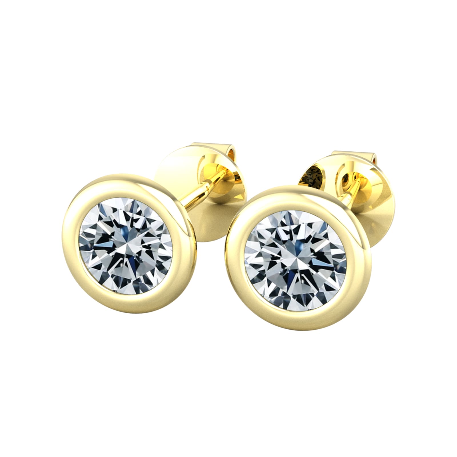 By Request 18ct Yellow Gold 0.80ct Diamond Stud Earrings