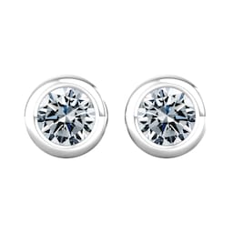 37893229 - 9ct White Gold 1ct Diamond Stud Earrings