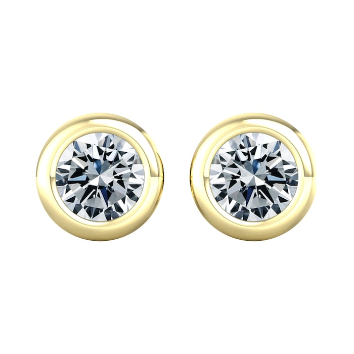 By Request 18ct Yellow Gold 1ct Diamond Stud Earrings