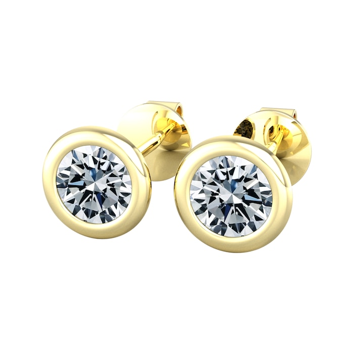 By Request 18ct Yellow Gold 1ct Diamond Stud Earrings