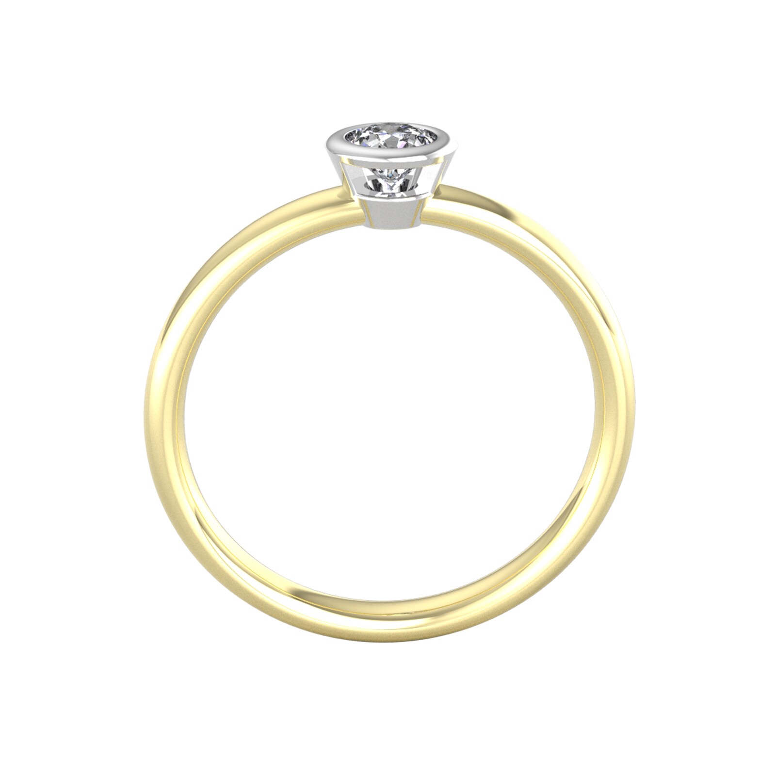 By Request 18ct White & Yellow Gold 0.25ct Diamond Ring