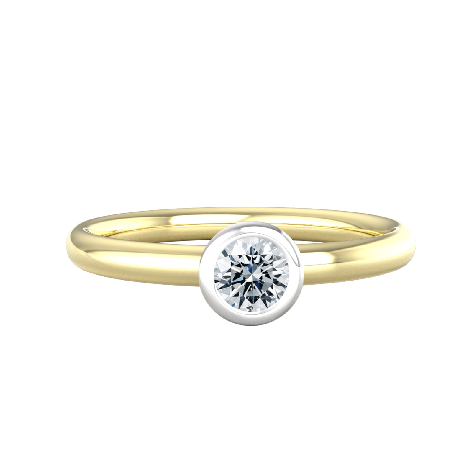 By Request 18ct White 
Yellow Gold 0.33ct Diamond Ring