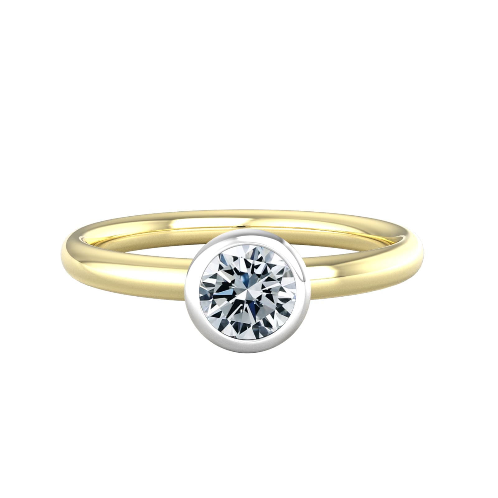 18ct White & Yellow Gold 0.50ct Diamond Ring