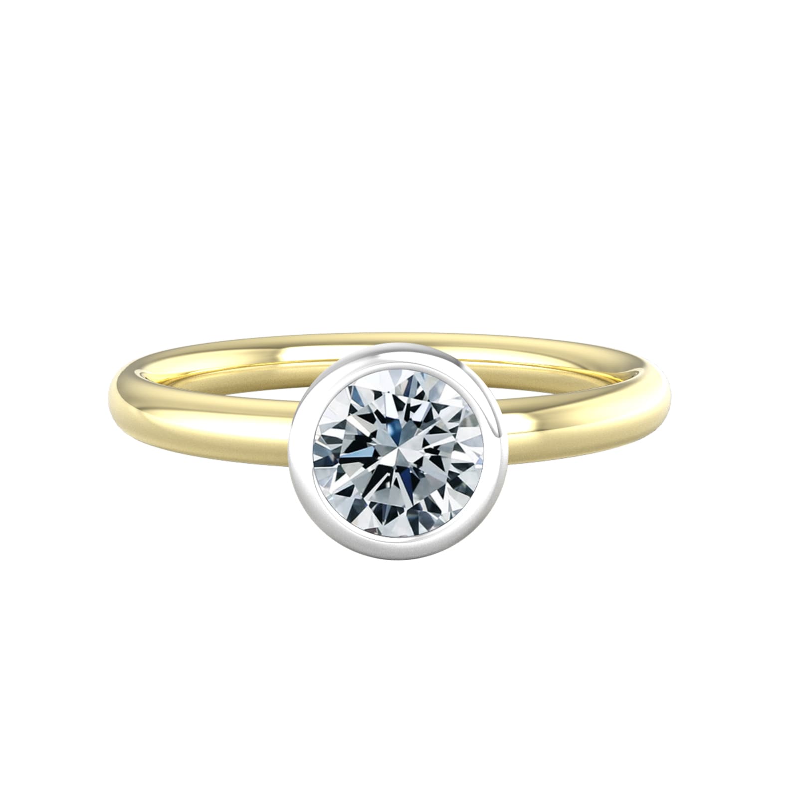 18ct White & Yellow Gold 0.75ct Diamond Ring